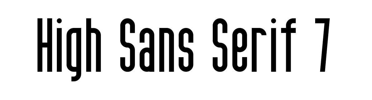 High Sans Serif 7